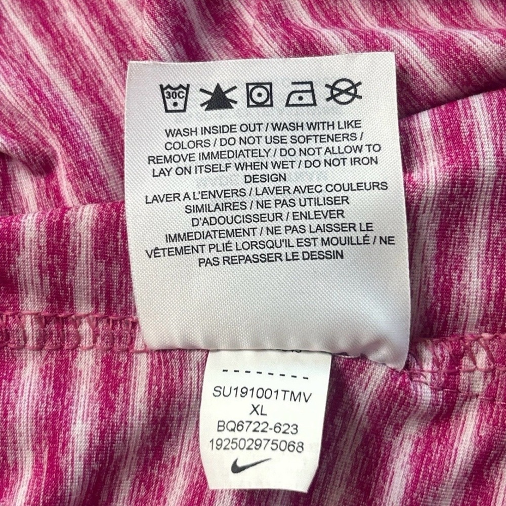 Nike TW Tiger Woods Dri-Fit Striped Polo Shirt Pink XL - Picture 5 of 11